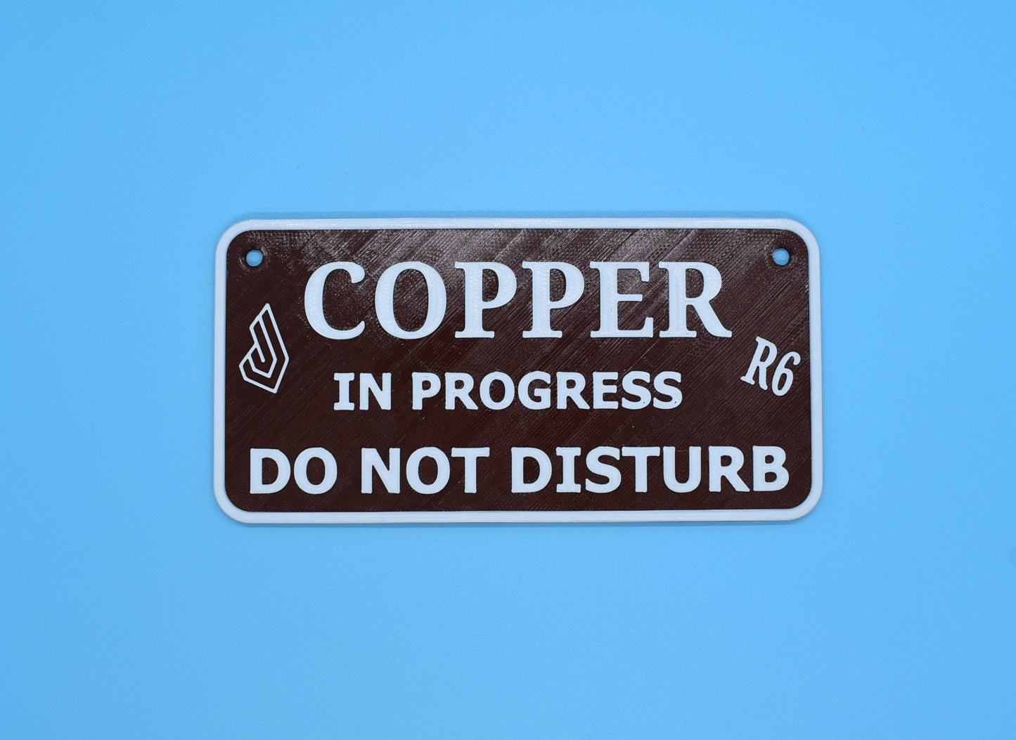 COPPER In Progress "DO NOT DISTURB" R6 Jynxzi - 3D printed sign