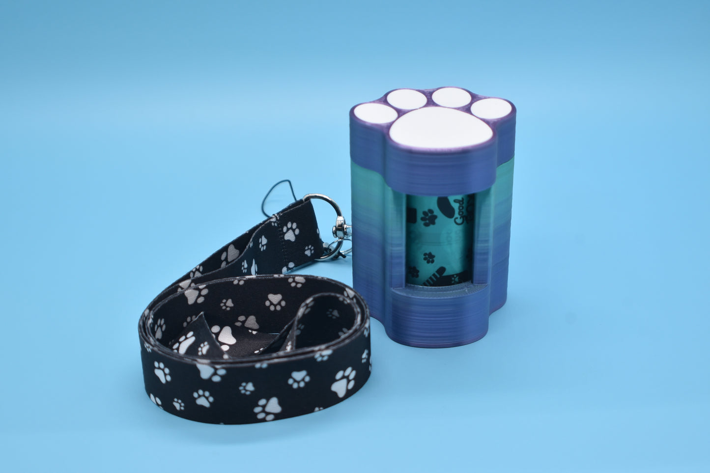 Pet Waste Bag Holder with Bags and Lanyard