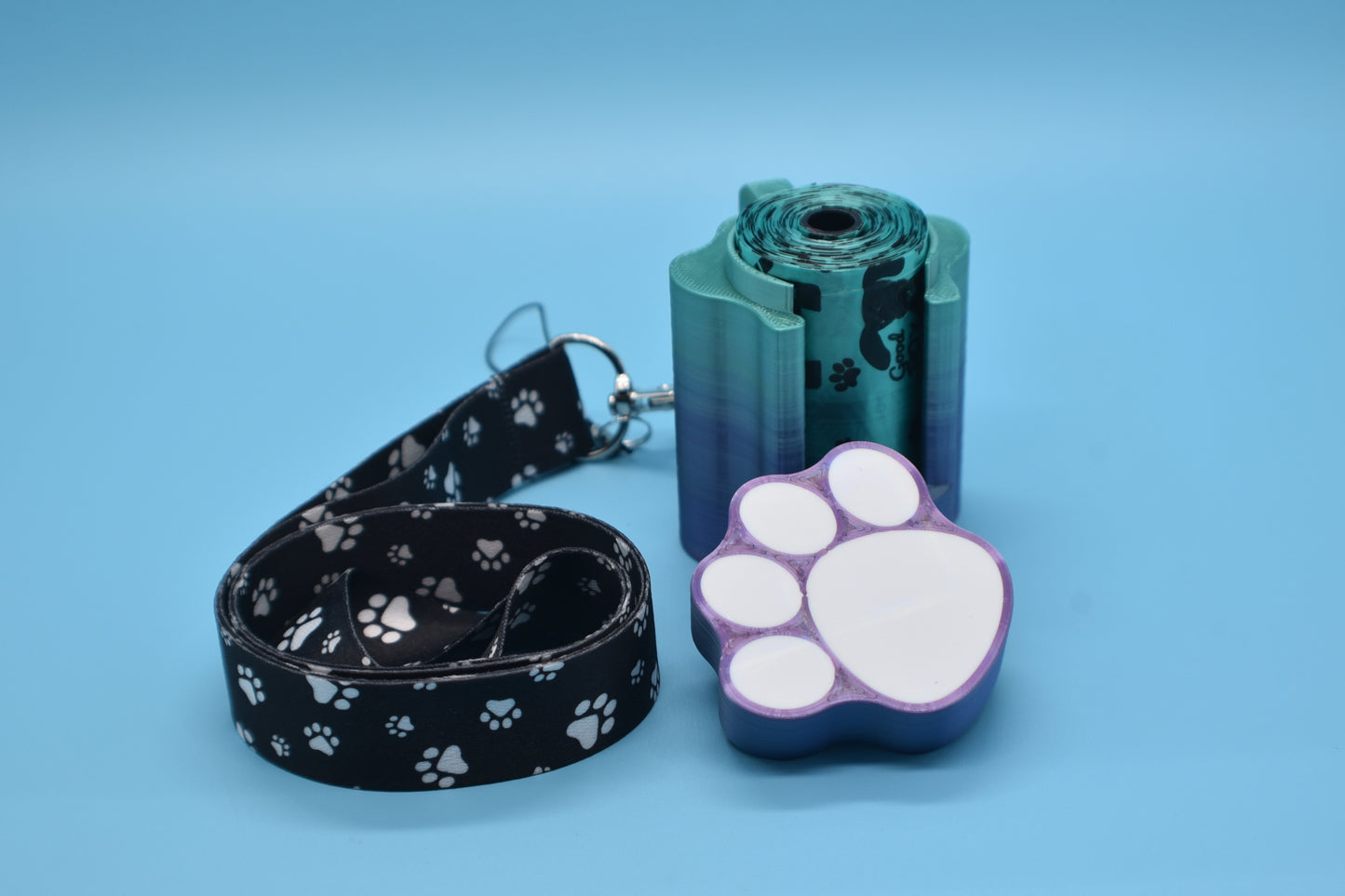 Pet Waste Bag Holder with Bags and Lanyard