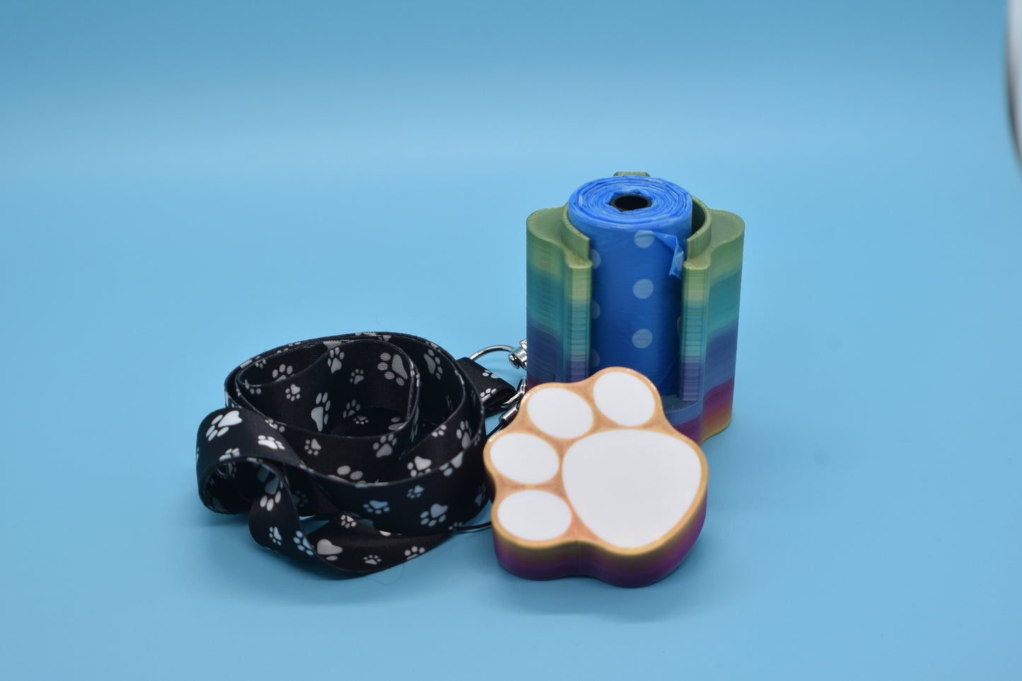 Pet Waste Bag Holder with Bags and Lanyard