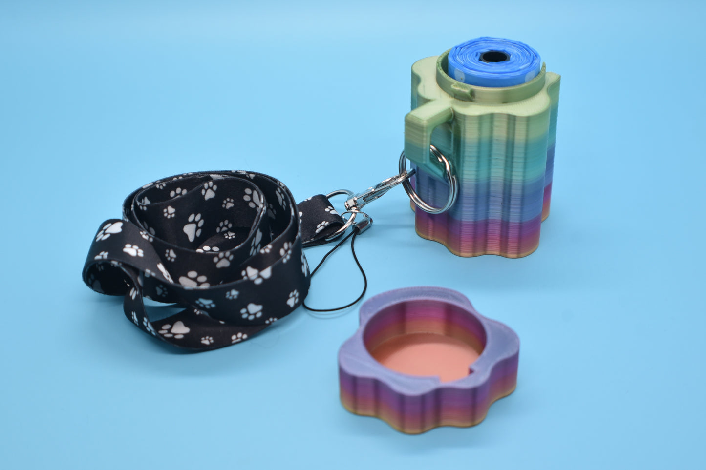 Pet Waste Bag Holder with Bags and Lanyard