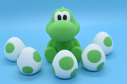 Yoshi and egg Crochet (3D Printed)