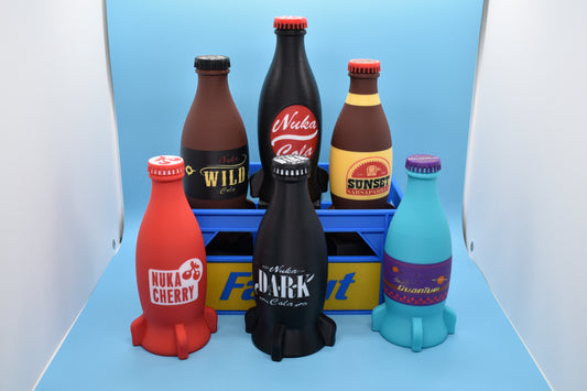 Nuka Cosplay Cola Bottles and Crate - Cosplay Prop (3D - printed) SET1