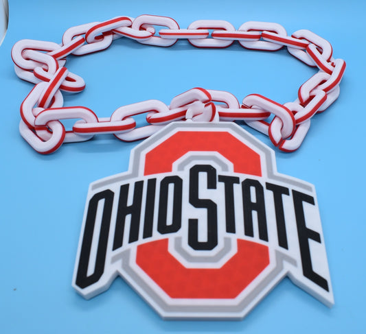 2 Foot OHIO STATE Chain! Custom 3D printed Oversized OSU Fan Chain!
