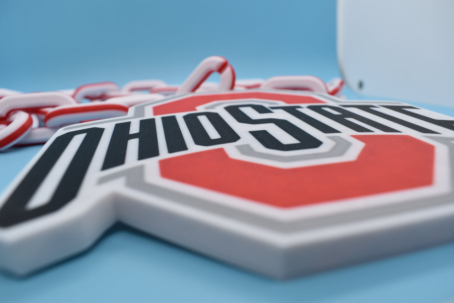2 Foot OHIO STATE Chain! Custom 3D printed Oversized OSU Fan Chain!