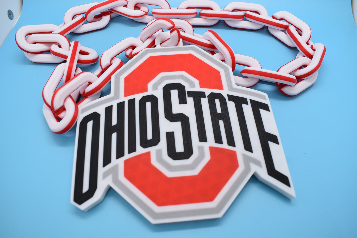 2 Foot OHIO STATE Chain! Custom 3D printed Oversized OSU Fan Chain!