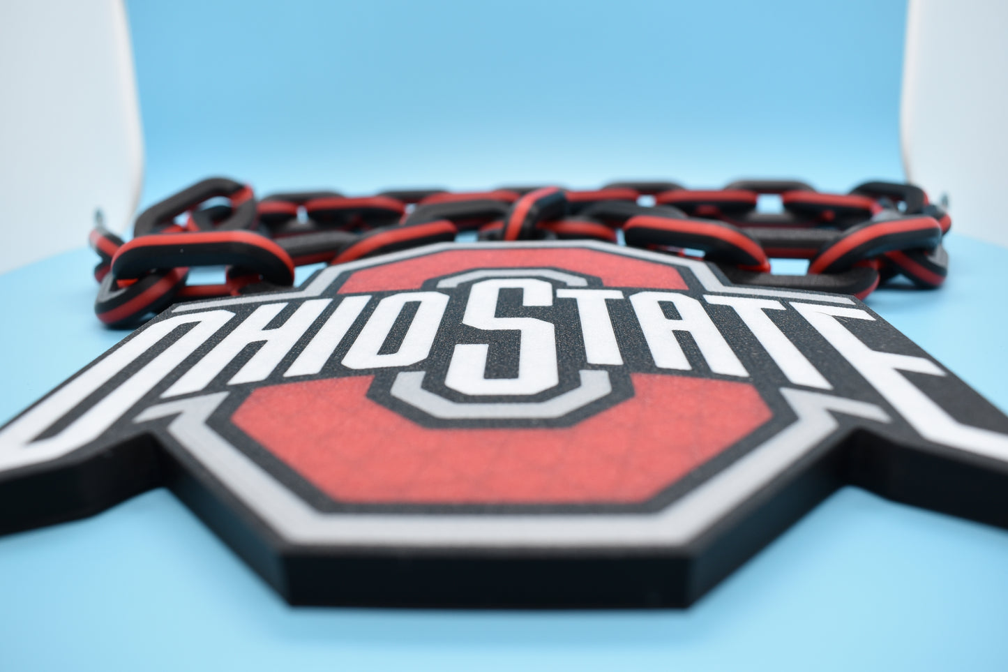 2 Foot OHIO STATE Chain! Custom 3D printed Oversized OSU Fan Chain!