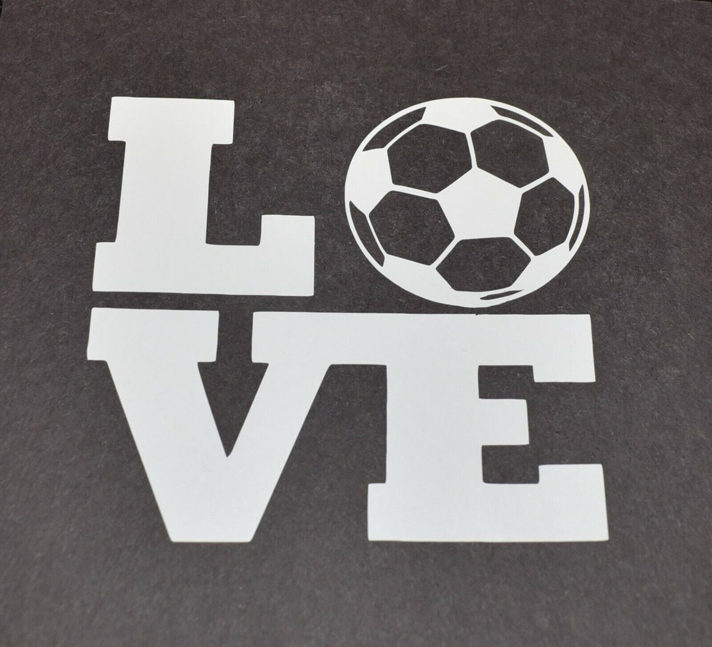 Soccer Love CNC cut Decal Vinyl Sticker -Pic from multiple colors! O651