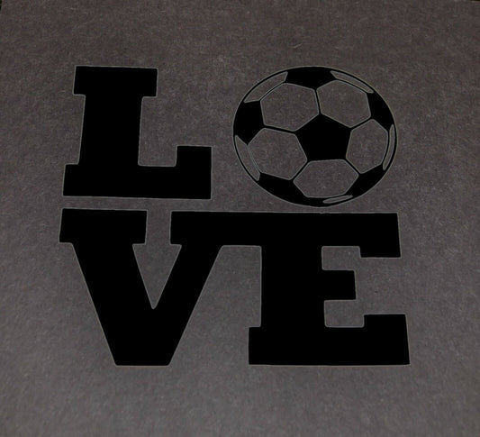 Soccer Love CNC cut Decal Vinyl Sticker -Pic from multiple colors! O651