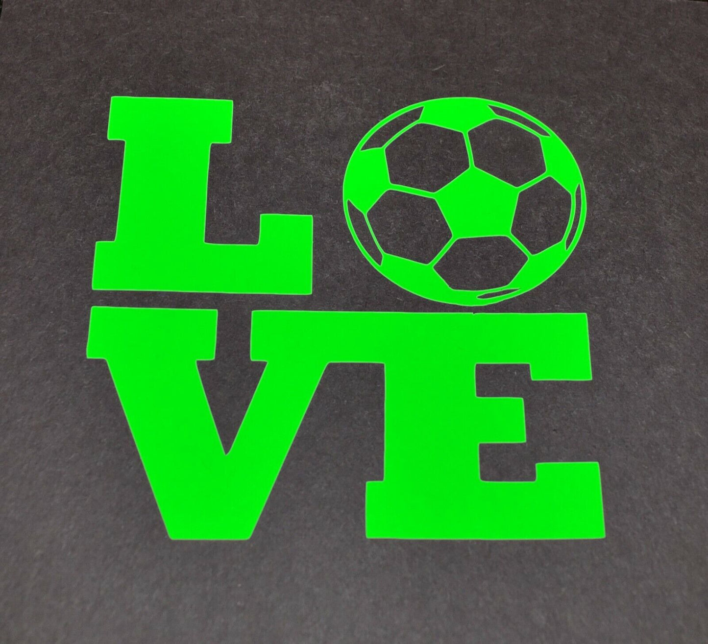 Soccer Love CNC cut Decal Vinyl Sticker -Pic from multiple colors! O651