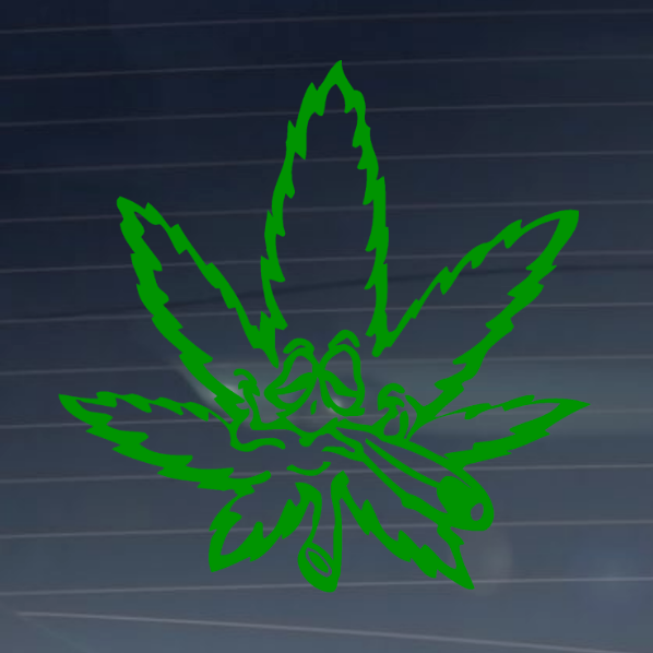 420 Pot Leaf CNC cut Decal Vinyl Sticker -Pic from multiple colors! O651