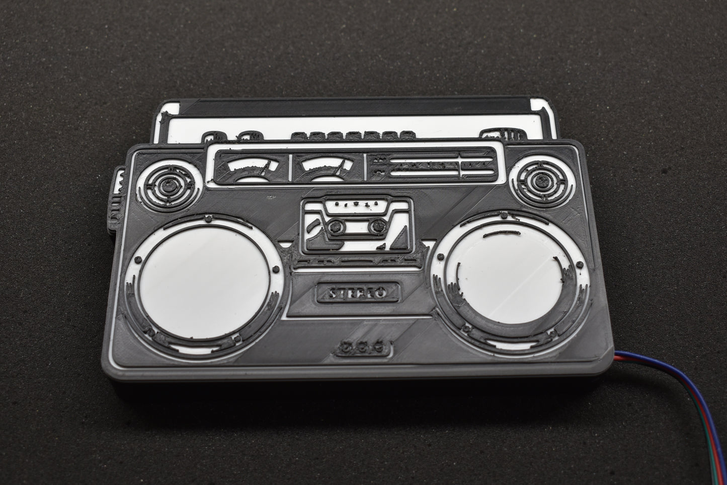 BoomBox Sign w/ Govee RGBIC LEDs (Phone App) (3d printed PLA+)