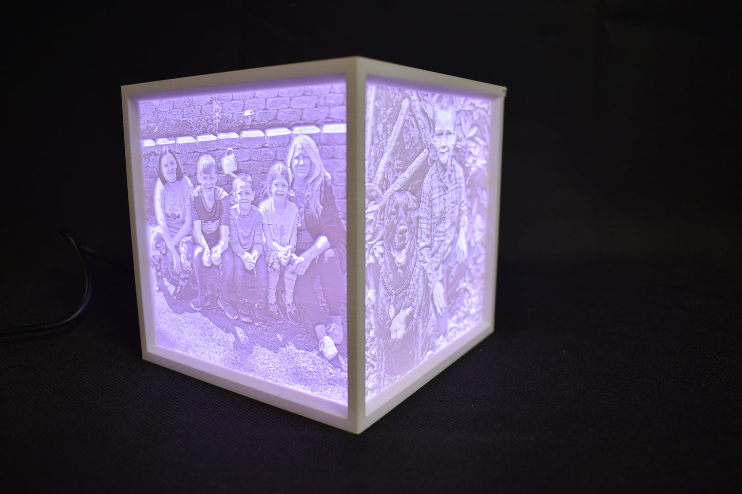 Lithophane Picture Light Box w/ Govee RGBIC LEDs (Phone App) (3d printed PLA+)