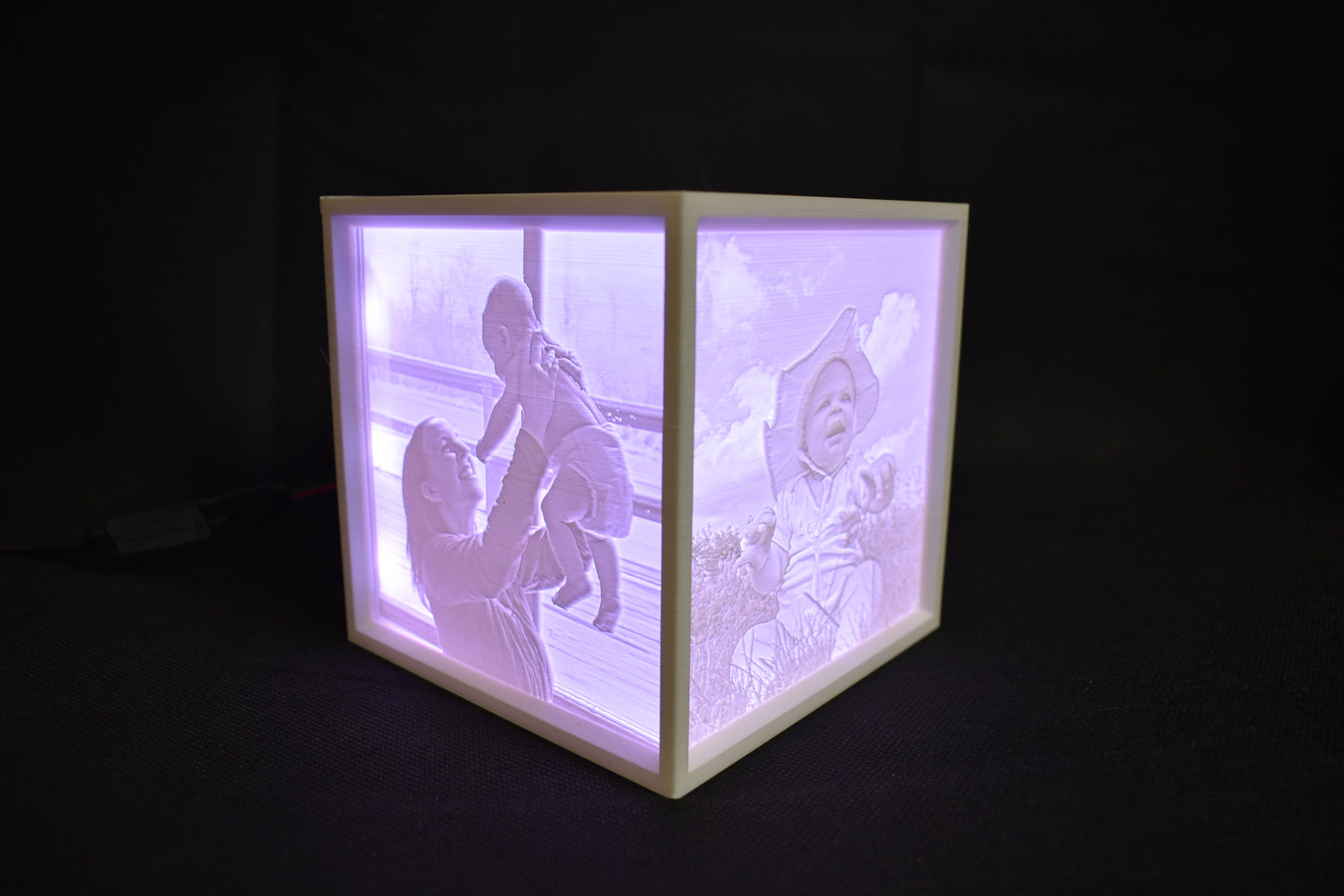Lithophane Picture Light Box w/ Govee RGBIC LEDs (Phone App) (3d printed PLA+)