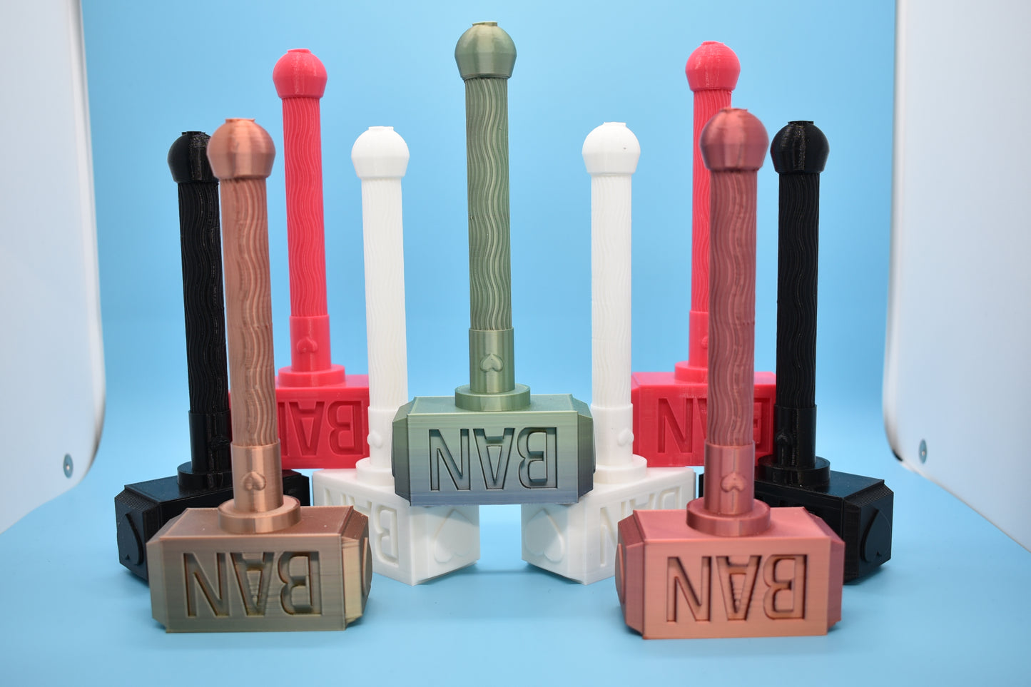 Heart Ban Hammer (3D-Printed) Twitch, Trovo, YouTube