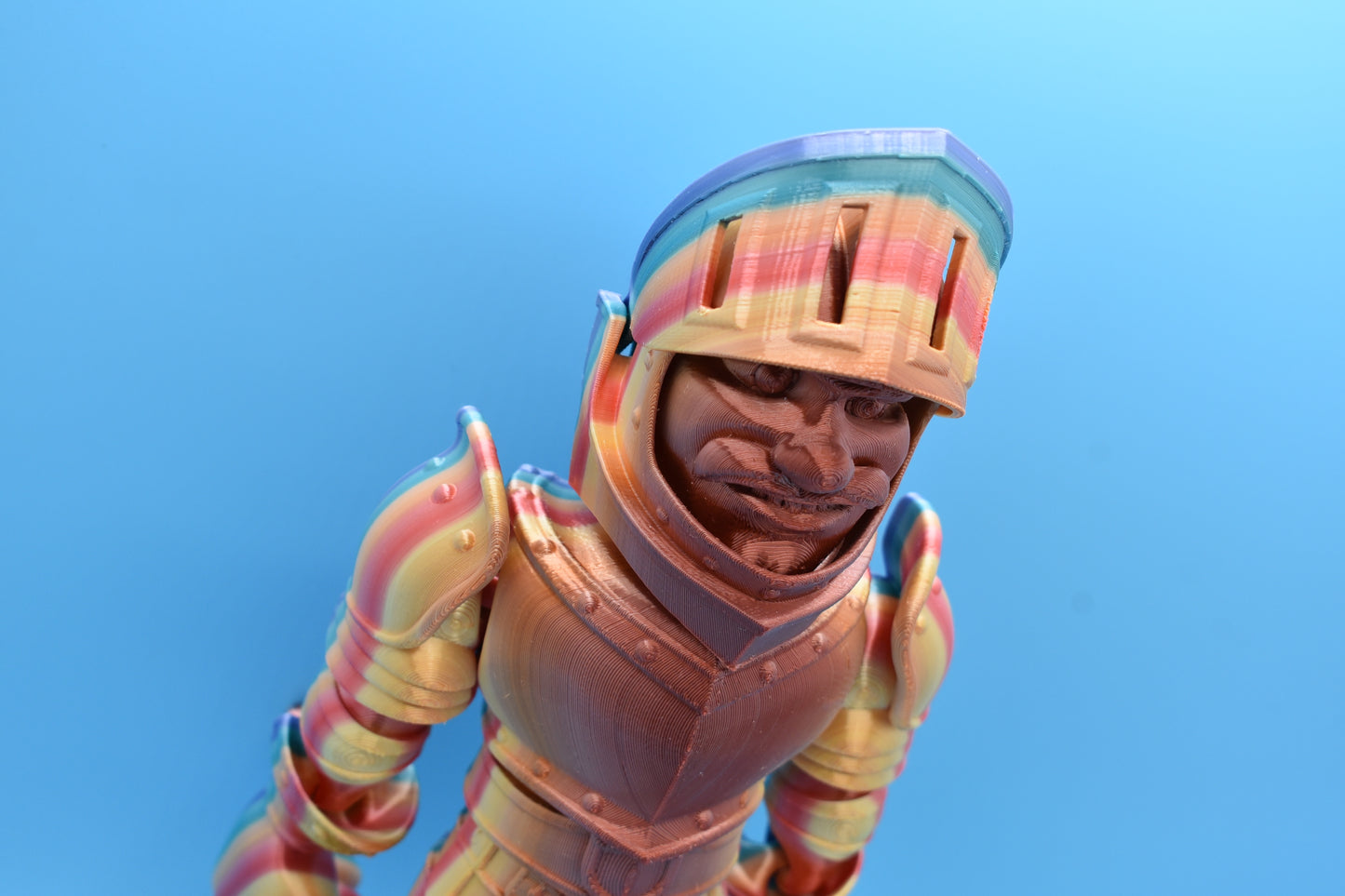 Flexi Knight with a Sword and Movable Visor! 3D Printed