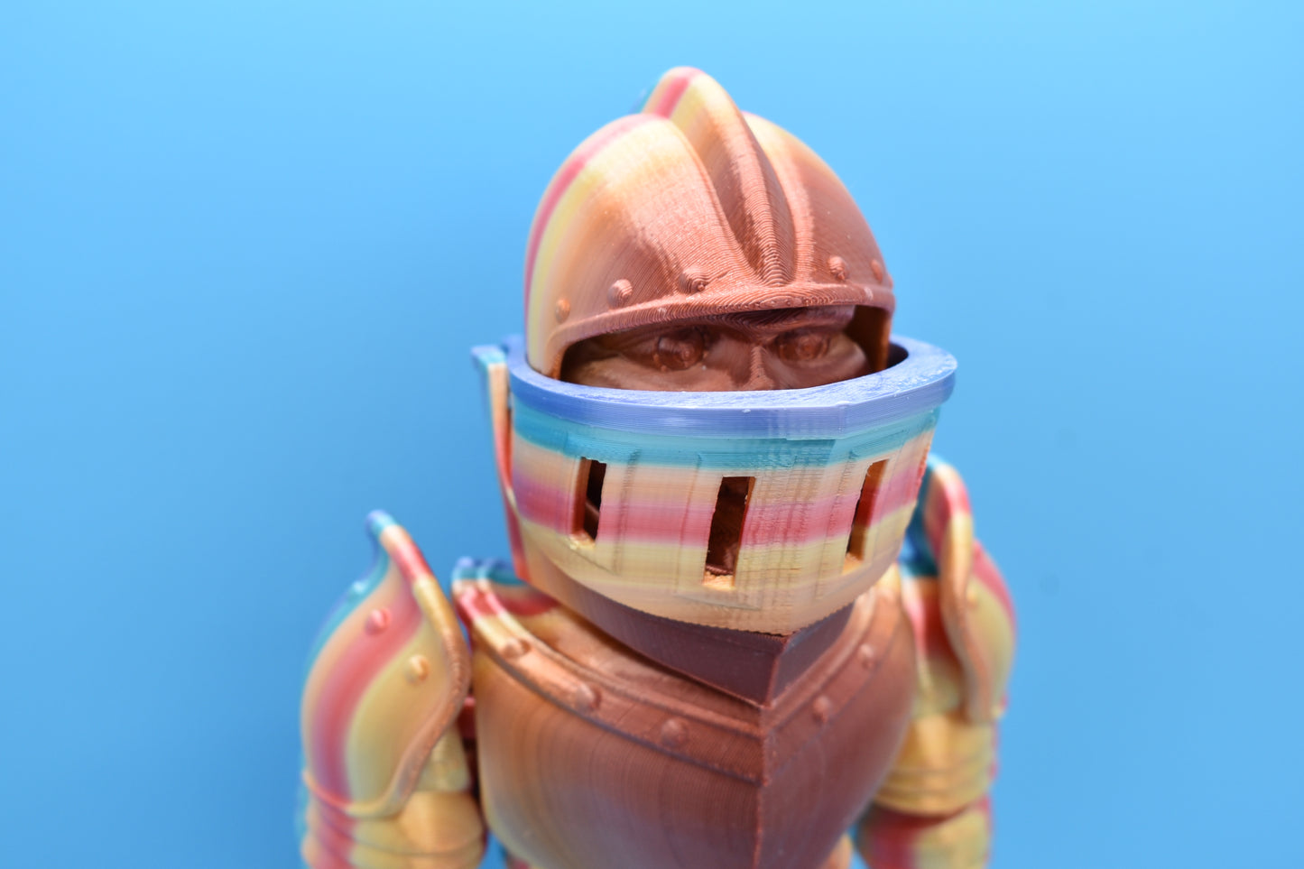 Flexi Knight with a Sword and Movable Visor! 3D Printed