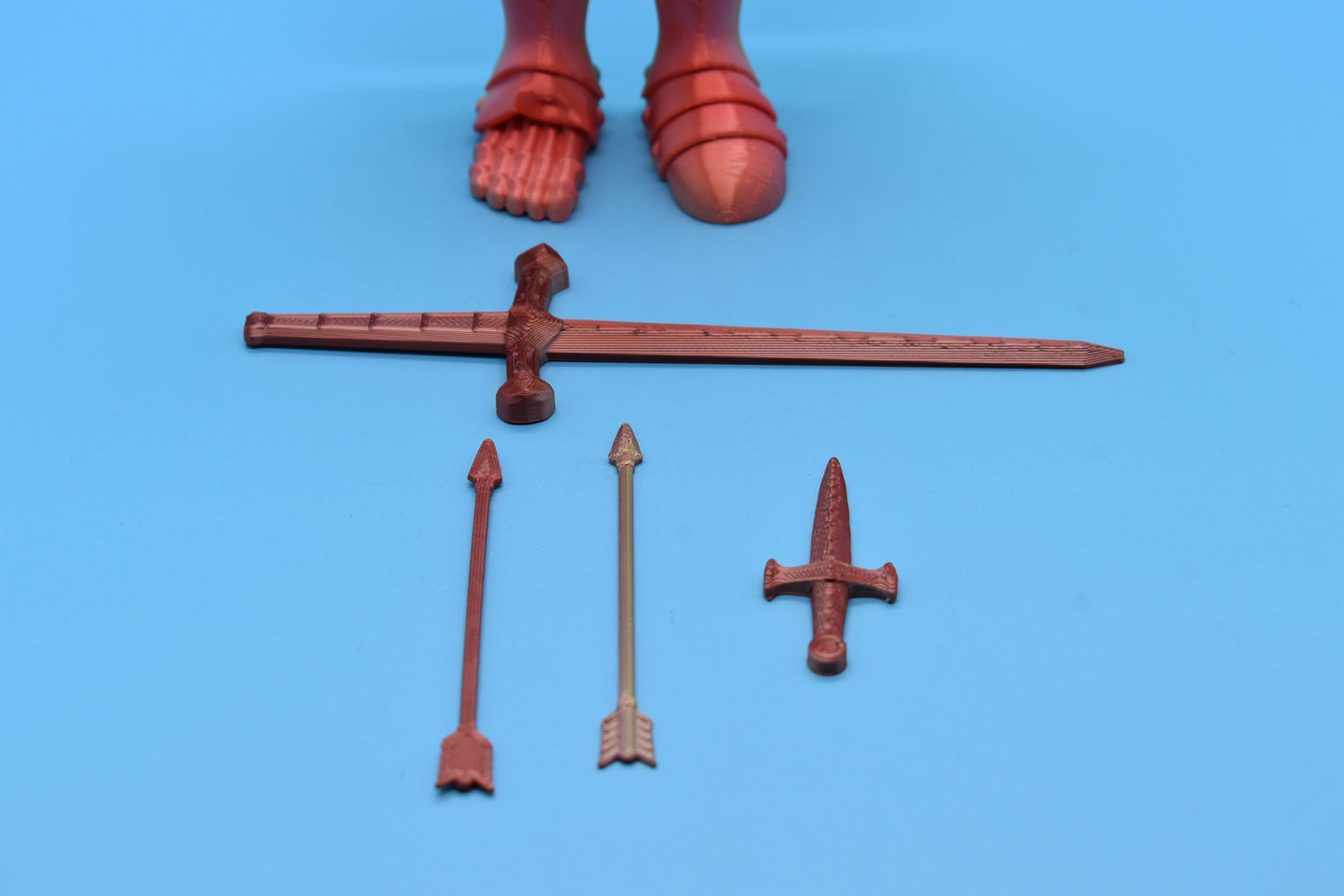 Flexi Knight Skeleton with Sword, Dagger, arrows, and Movable Visor!