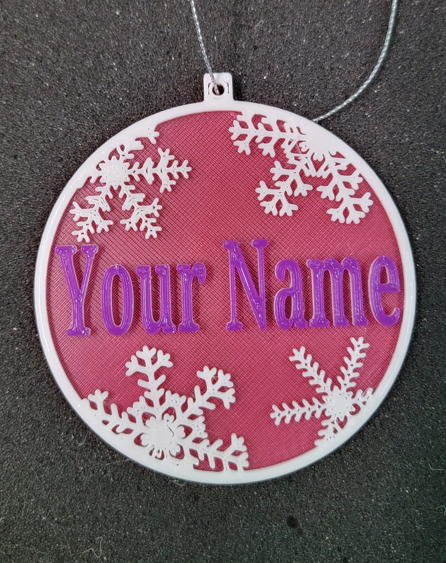 "Your Name" Custom Christmas Ornaments - 3d Printed