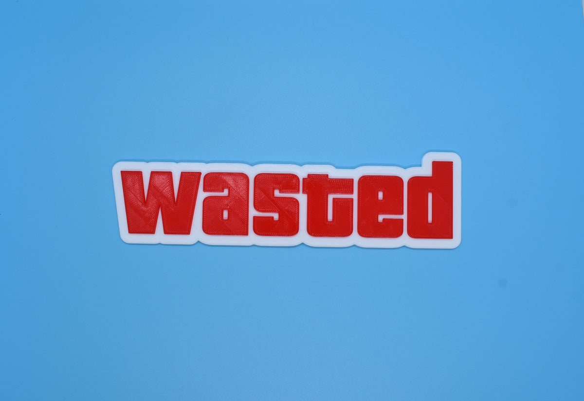 Wasted Emblem WASTED GTA - 3D printed sign – TheJordansCompany