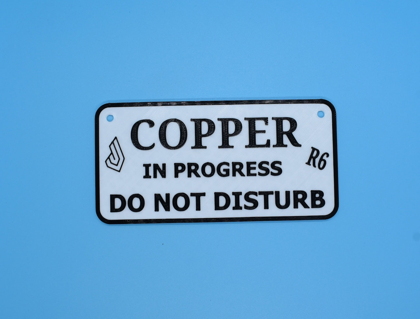 COPPER In Progress "DO NOT DISTURB" R6 Jynxzi - 3D printed sign