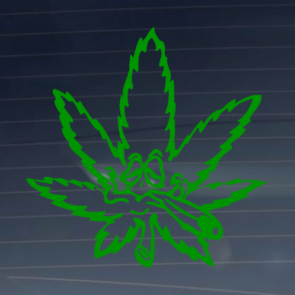 420 Pot Leaf Decal Vinyl Sticker Holographic Cannabis Weed ~FreeShipping!~