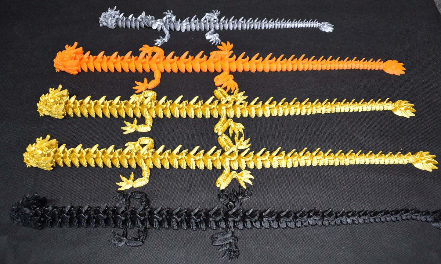 Flexi Dragons 3D printed (PLA)