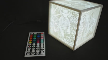 Lithophane Picture Light Box - RGB LED Light (3d printed PLA)
