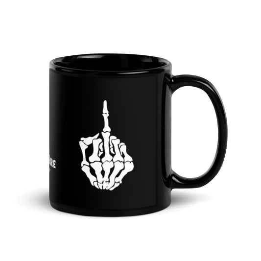 Don't Care Black Glossy Mug